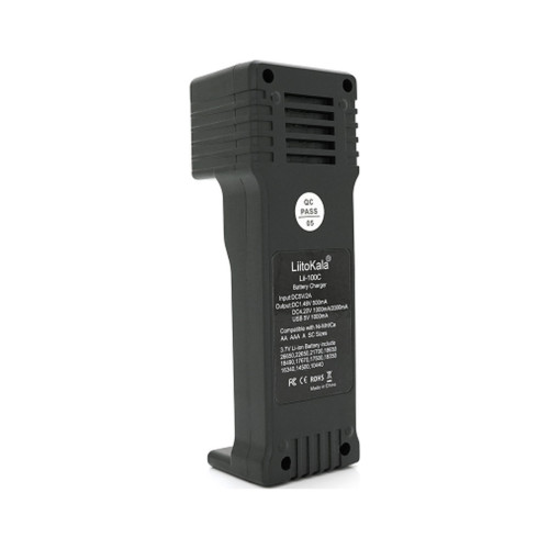 Зарядний пристрій для акумуляторів Liitokala 1 Slot, LED disp, USB, Li-ion/3.7V/3.8V, Li-Fe/3.2V, Ni-MH/1.2V (Lii-100C) – Liitokala (вид 1)