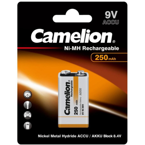 Акумулятор Крона 250mAh Ni-MH * 1 6F22-1BL Camelion (NH-9V250BP1) – Camelion
