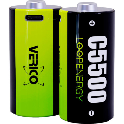Акумулятор Verico C/R14 USB Type-C 3700mAh 1.5V Li-ion * 2 (LoopEnergy) (1BTOV-A4N0A2-NN) – Verico