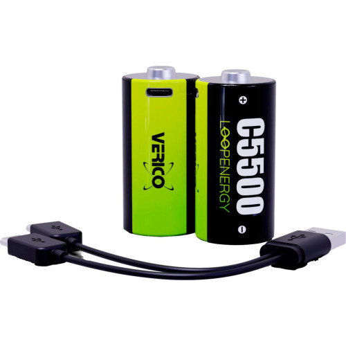Акумулятор Verico C/R14 USB Type-C 3700mAh 1.5V Li-ion * 2 (LoopEnergy) (1BTOV-A4N0A2-NN) – Verico (вид 1)