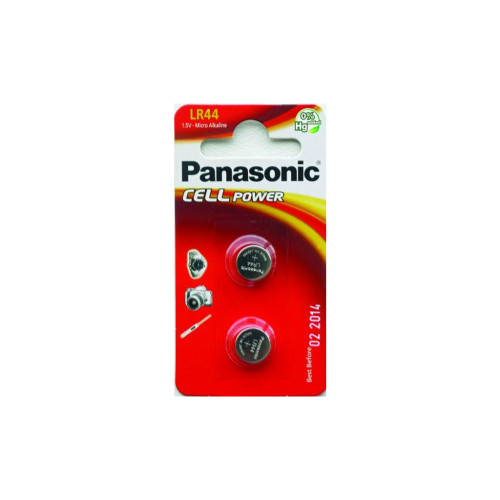 Батарейка Panasonic LR44 * 2 Alkaline (LR-44EL/2B) – Panasonic