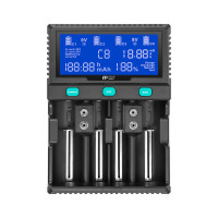 Зарядний пристрій для акумуляторів PowerPlant PP-A4 (Ni-MH,Cd,Li-ion,LiFePO4 / input AC 100V-240V DC 12V) (AA620173)