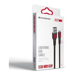 Дата кабель USB 2.0 AM to Lightning 1.0m AR15 2.4A black Armorstandart (ARM59537)