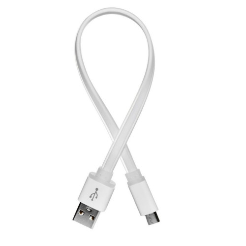 Дата кабель USB 2.0 AM to Micro 5P 0.25m white ColorWay (CW-CBUM-MUM25W) – ColorWay
