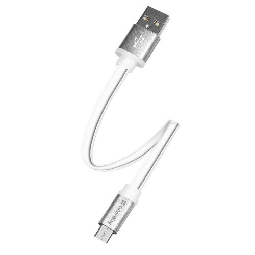 Дата кабель USB 2.0 AM to Micro 5P 0.25m white ColorWay (CW-CBUM-MUM25W) – ColorWay (вид 1)