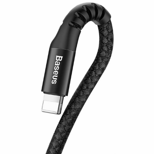 Дата кабель USB 2.0 AM to Lightning 1.0m Fish eye Spring 2A black Baseus (CALSR-01) – Baseus (вид 1)