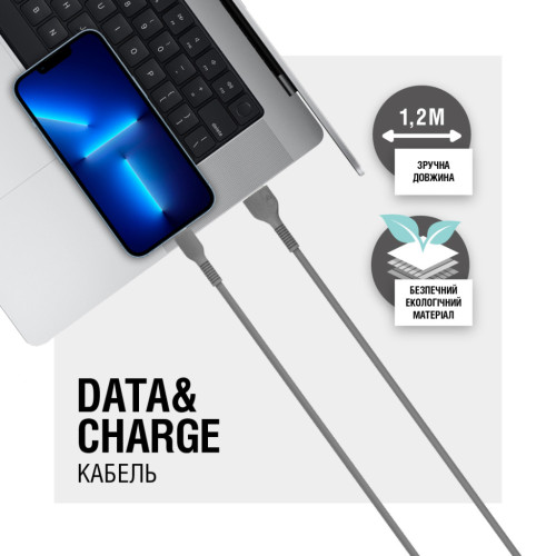 Дата кабель USB 2.0 AM to Type-C 1.2m AL-CBCOLOR-T1BK Black ACCLAB (1283126518232) – ACCLAB (вид 3)