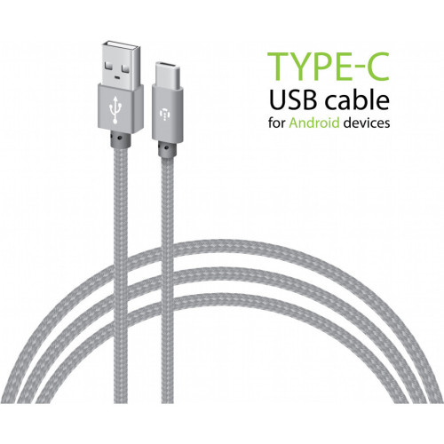 Дата кабель USB 2.0 AM to Type-C 1.0m CBGNYT1 grey Intaleo (1283126489136) – Intaleo (вид 2)