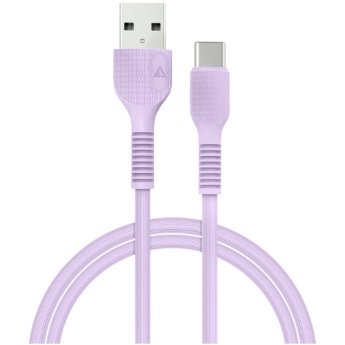 Дата кабель USB 2.0 AM to Lightning 1.2m AL-CBCOLOR-L1PP Purple ACCLAB (1283126518218) – ACCLAB