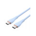 Дата кабель USB-C to USB-C 1.0m USB2.0 100W (20V/5A) Light Blue Silicone Vention (TAWSF) – Vention