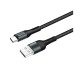 Дата кабель USB 2.0 AM to Type-C 1.0m nylon black ColorWay (CW-CBUC045-BK) – ColorWay
