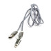 Дата кабель USB 2.0 AM to Lightning + Micro 5P 1.0m cotton PowerPlant (KD00AS1289) – PowerPlant
