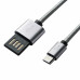 Дата кабель USB 2.0 AM to Micro 5P 1.0m Grey/Black Grand-X (FM02) – Grand-X