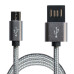 Дата кабель USB 2.0 AM to Micro 5P 1.0m Grey/Black Grand-X (FM02) – Grand-X (вид 2)