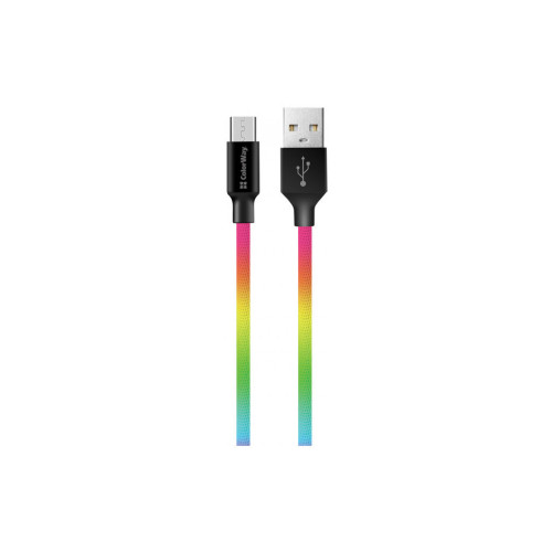 Дата кабель USB 2.0 AM to Micro 5P 1.0m multicolor ColorWay (CW-CBUM017-MC) – ColorWay (вид 1)