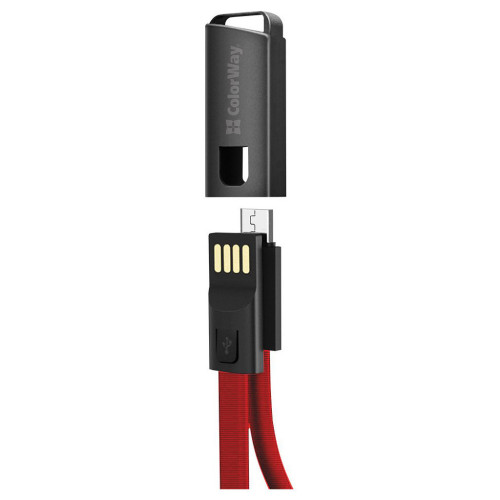 Дата кабель USB 2.0 AM to Micro 5P 0.22m red ColorWay (CW-CBUM022-RD) – ColorWay (вид 2)