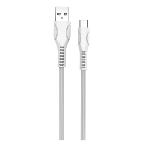 Дата кабель USB 2.0 AM to Micro 5P 1.0m line-drawing white ColorWay (CW-CBUM028-WH) – ColorWay (вид 1)
