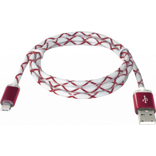 Дата кабель USB08-03LT USB - Micro USB, RedLED backlight, 1m Defender (87556) – Defender (вид 1)
