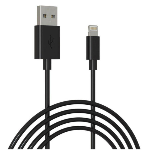 Дата кабель USB 2.0 AM to Lightning 1.0m Cu, 2.1А, Black Grand-X (PL01B) – Grand-X (вид 2)