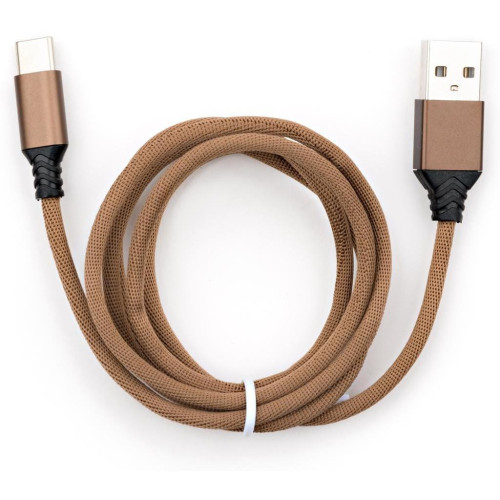 Дата кабель USB 2.0 AM to Type-C nylon 1m brown Vinga (VCPDCTCNB21BR) – Vinga