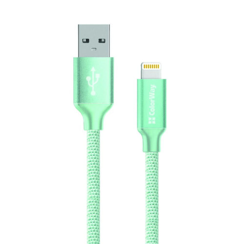 Дата кабель USB 2.0 AM to Lightning mint ColorWay (CW-CBUL004-MT) – ColorWay