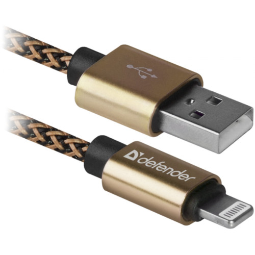 Дата кабель USB 2.0 AM to Lightning 1.0m gold Defender (87806) – Defender