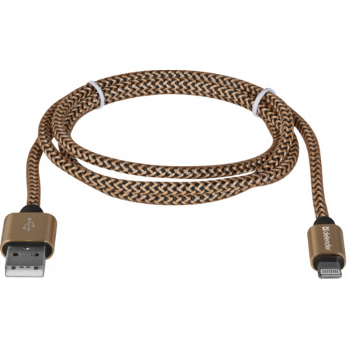 Дата кабель USB 2.0 AM to Lightning 1.0m gold Defender (87806) – Defender (вид 1)