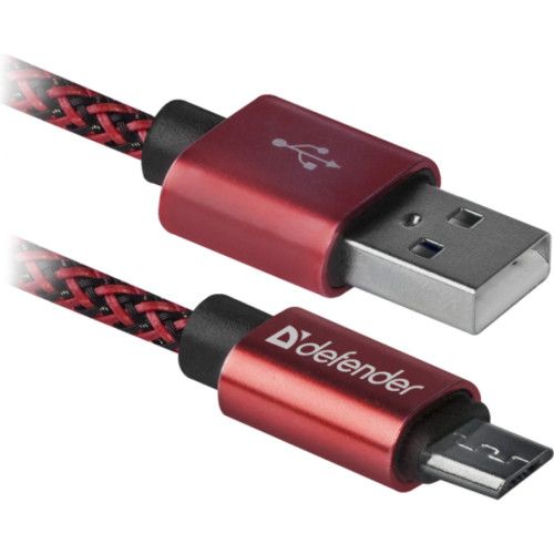 Дата кабель USB 2.0 AM to Micro 5P 1.0m USB08-03T red Defender (87801) – Defender