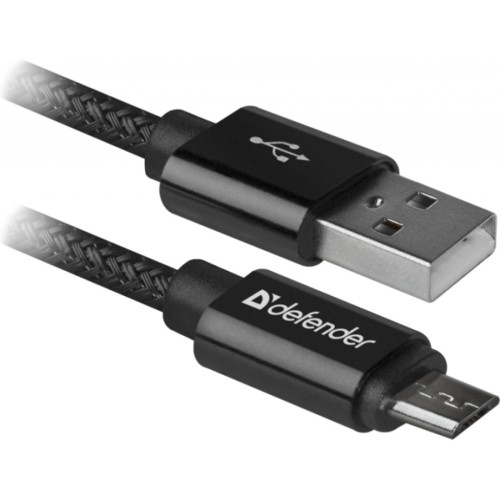 Дата кабель USB 2.0 AM to Micro 5P 1.0m USB08-03T PRO black Defender (87802) – Defender
