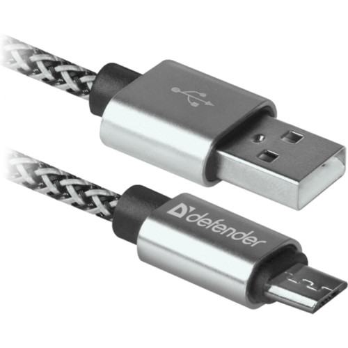 Дата кабель USB 2.0 AM to Micro 5P 1.0m USB08-03T PRO white Defender (87803) – Defender