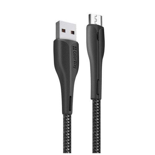 Дата кабель USB 2.0 AM to Micro 5P 1.0m led black ColorWay (CW-CBUM034-BK) – ColorWay (вид 1)