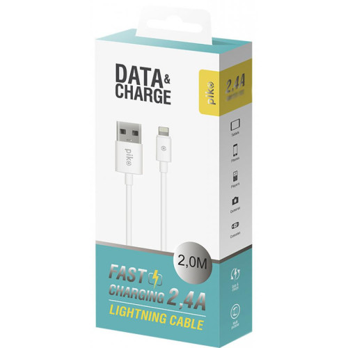 Дата кабель USB 2.0 AM to Lightning 2.0m white Piko (1283126493867) – Piko (вид 1)