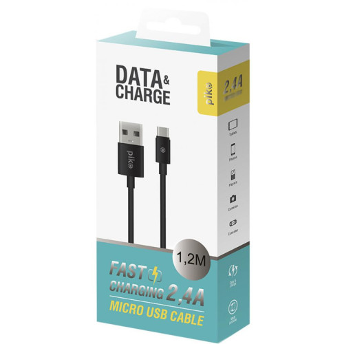 Дата кабель USB 2.0 AM to Micro 5P 1.2m black Piko (1283126494918) – Piko (вид 1)