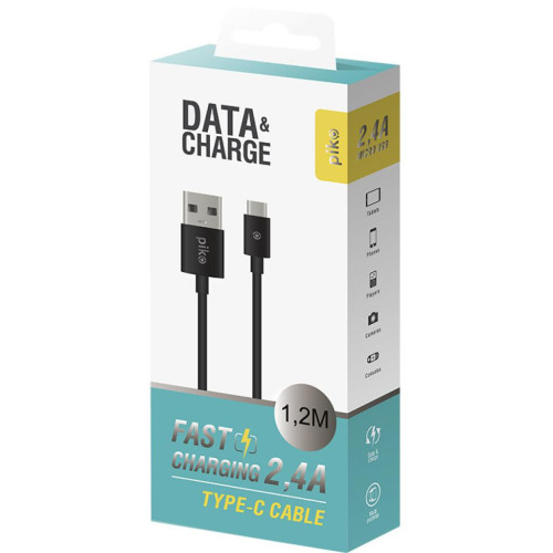 Дата кабель USB 2.0 AM to Type-C 1.2m black Piko (1283126489174) – Piko (вид 1)