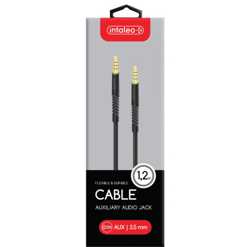 Дата кабель Кабель синхронізації Intaleo CBFLEXA1 AUX 1,2м (чорний) Intaleo (1283126487538) – Intaleo (вид 1)
