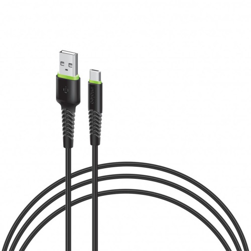 Дата кабель USB 2.0 AM to Type-C 0.2m CBFLEXT0 black Intaleo (1283126487446) – Intaleo