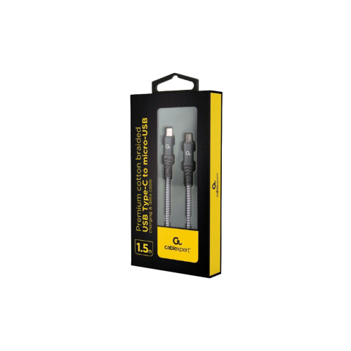 Дата кабель USB 2.0 Micro USB to USB-C 1.5m Cablexpert (CC-USB2B-CMMBM-1.5M) – Cablexpert (вид 1)