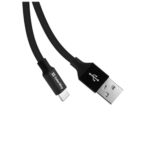 Дата кабель USB 2.0 AM to Lightning 0.25m black ColorWay (CW-CBUL048-BK) – ColorWay (вид 2)