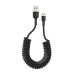Дата кабель USB 2.0 AM to Micro 5P 1.0m spiral black ColorWay (CW-CBUM051-BK) – ColorWay