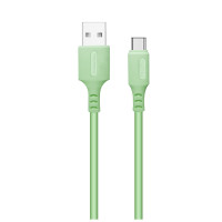 Дата кабель USB 2.0 AM to Type-C 1.0m soft silicone green ColorWay (CW-CBUC042-GR)