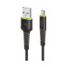 Дата кабель USB 2.0 AM to Micro 5P 2.0m CBFLEXM2 black Intaleo (1283126521430) – Intaleo