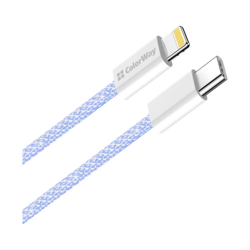 Дата кабель USB-C to Lightning 1.0m 27W purple ColorWay (CW-CBPDCL061-PU) – ColorWay (вид 1)
