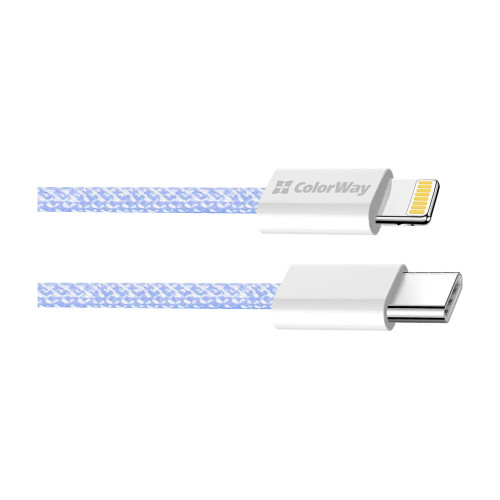 Дата кабель USB-C to Lightning 1.0m 27W purple ColorWay (CW-CBPDCL061-PU) – ColorWay (вид 2)
