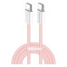 Дата кабель USB-C to USB-C 1.0m 60W 3.0А pink ColorWay (CW-CBPDCC061-P) – ColorWay