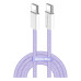 Дата кабель USB-C to USB-C 1.0m 60W 3.0А purple ColorWay (CW-CBPDCC061-PU) – ColorWay