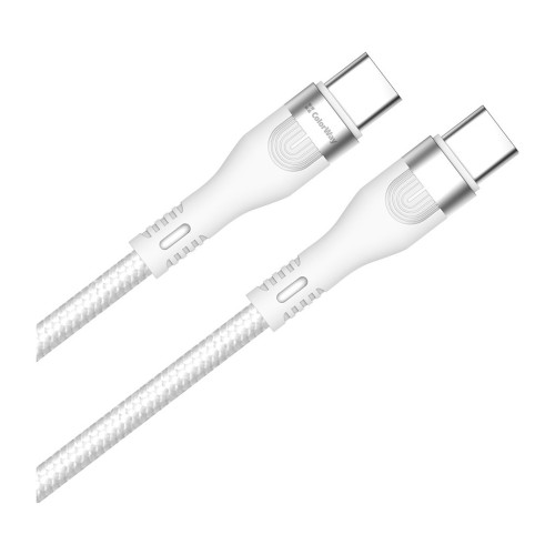 Дата кабель USB-C to USB-C 1.0m (PD Fast Charging 240W) 5А white ColorWay (CW-CBPDCC065-WT) – ColorWay
