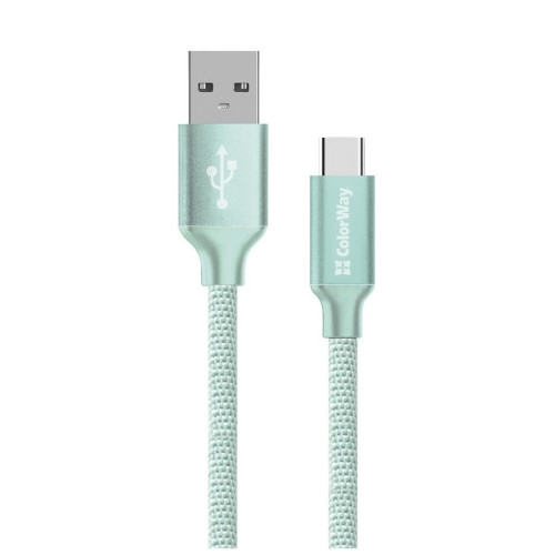 Дата кабель USB 2.0 AM to Type-C 2.0m mint ColorWay (CW-CBUC008-MT) – ColorWay