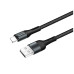 Дата кабель USB 2.0 AM to Lightning 1.0m nylon black ColorWay (CW-CBUL045-BK) – ColorWay