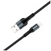 Дата кабель USB 2.0 AM to Lightning 1.0m nylon black ColorWay (CW-CBUL045-BK) – ColorWay (вид 2)