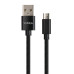 Дата кабель USB 2.0 AM to Micro 5P 1m nylon black Vinga (VCPDCMNB1BK) – Vinga (вид 1)